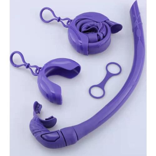 Silicone Foldable Snorkel Tube Snorkel with Compact Storage Case Women Men Roll Up Snorkel Wet Breathing Tube For Snorkeling