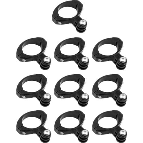 10Pcs Motorcycle Handlebar Clamp Mount Stand Holder Bicycle Bike Seatpost Clip Aluminum for Gopro Hero 8/7/6 Action Camera