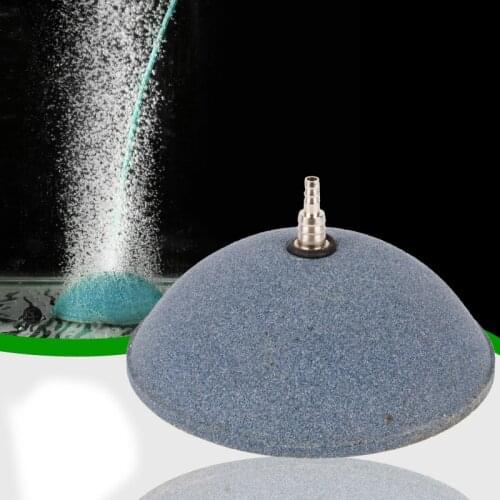 10cm Semicircle Functional Air Bubble Stone for Aquarium Fish Tank Dark Gray Mineral Bubbles Oxygen Accessories