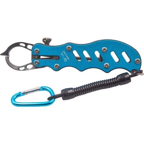 16cm 130g Fishing Lip Mouth Grip Grabber Pliers Fish Controller Hook Remove Fishing Tackle Tool Gripper Kits with Lanyard