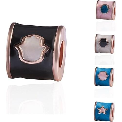 HPXmas Wholesale 5pcs/lot Jewelry beads original beads Cylindrical charm zinc alloy wholesale fit bracelet jewelry H0