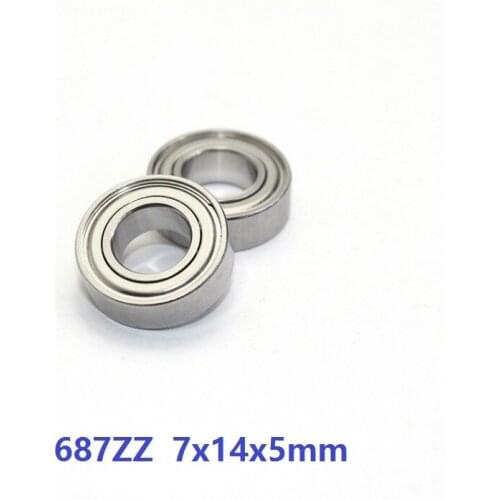 500pcs/lot 687ZZ 687 ZZ ball bearing 7x14x5 mm deep groove ball bearings Miniature Mini bearing 7*14*5