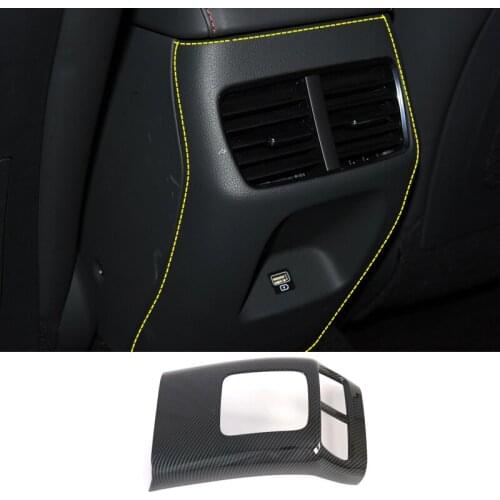 Car Accessories for Hyundai Sonata 2020 2021 ABS Carbon Fiber Printed Interior Rear Air Vent Panel Cover Trim