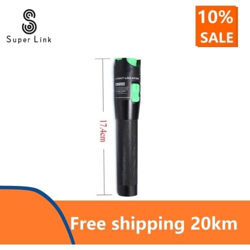 Free shipping Sale 20mW VFL Fiber Optic Cable Tester Pen Visual Fault Locator 20KM 650nm FP LD laser