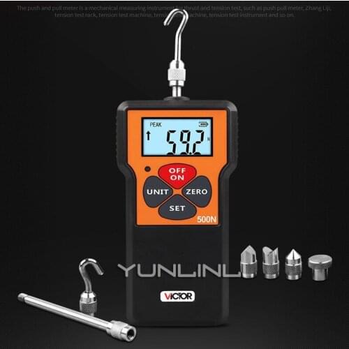 500N Digital Dynamometer Force Measuring Instruments Thrust Tester Digital Push Pull Force Gauge Tester Meter With CE VC500N
