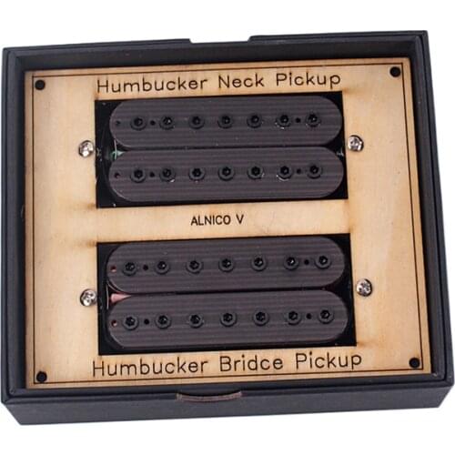 7 strings fiber alnico v neck and Bridge Pickup Humbucker Guitar