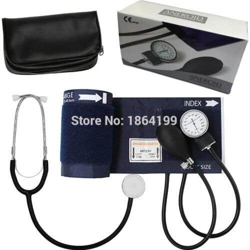 Classic Professional Adult Blood Pressure Monitor BP Cuff Arm Aneroid Sphygmomanometer kit with Pressure Gauge