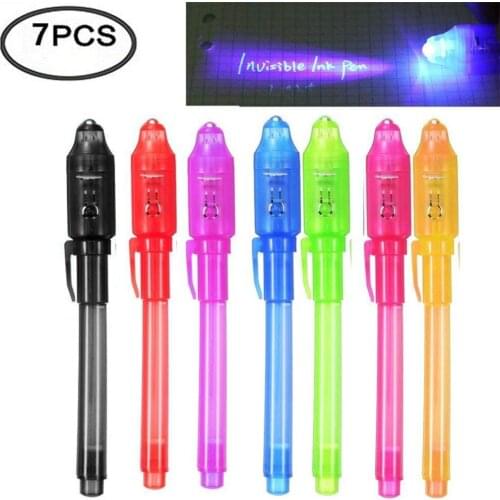 Creative Magic UV Light Pen Invisible Ink Pen Glow in the dark Pen with Built-in UV Light Gifts and Security Marking