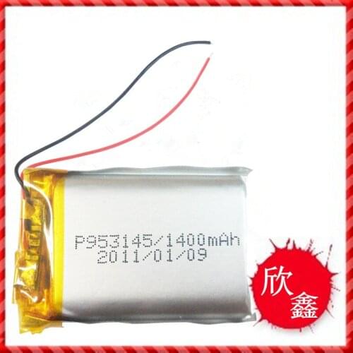 3.7V lithium battery 953145 polymer battery 1400mAh MP3/4 navigation GPS spot supply