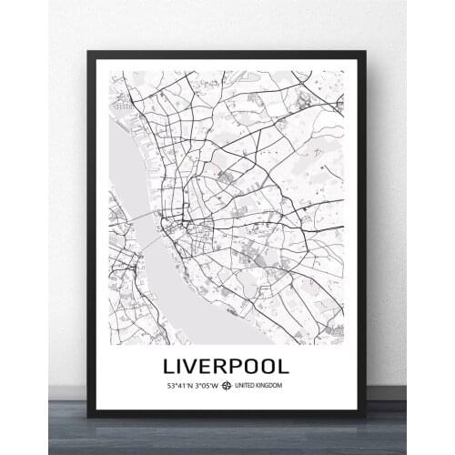 Liverpool London Manchester Middlesbrough Newcastle Nottingham Sheffield Southampton Stoke-on-Trent Poster Painting NoFrame