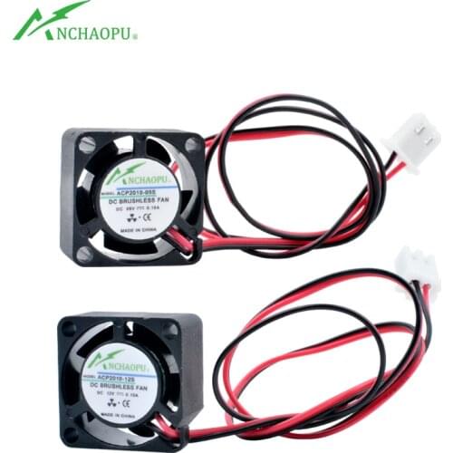 ACP2010 2cm 20mm fan 20x20x10mm DC5V 12V 2 wires 2pin small DC cooling fan for router notebook