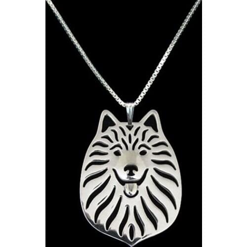 New Unique Romantic Gold Silver Color American Eskimo Pendant Necklace Hunger Games Necklace Women Best Friend Choker