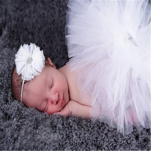 Newborn Photography Props Infant Costume Outfit Princess Baby Tutu Skirt Headband для фотосессии новорожденных baby fotografie