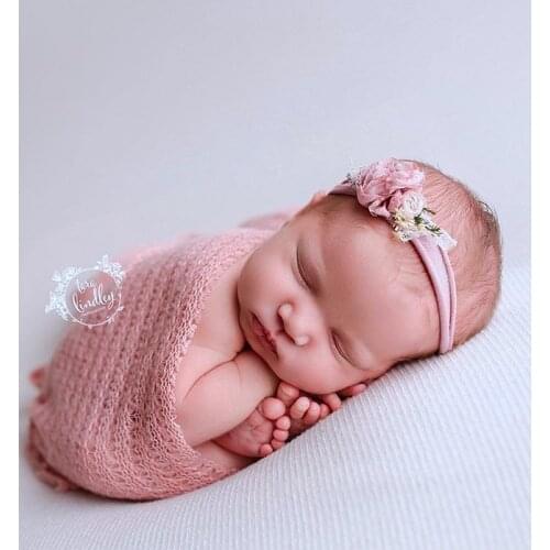 Newborn photography props pretty clever head flower headdress baby children and babies photo hair ornaments hair band photo