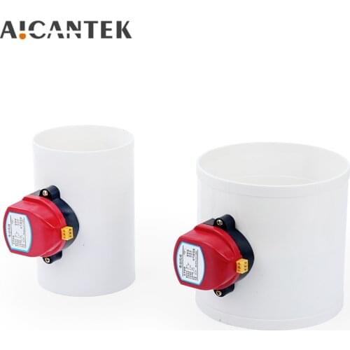 220V 24V 12V PVC Plastic Electric Damper Check Valve 75/110/160/200mm Air Volume Vent Controller For Ventilation Pipe
