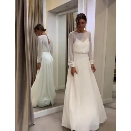 Ruby Bridal Long Sleeve Wedding Dresses