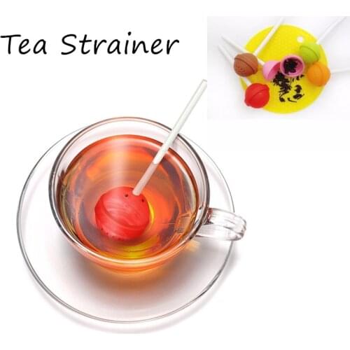 1Pcs Silicon Sweet Tea Infuser Candy Lollipop Loose Leaf Mug Strainer Cup Steeper