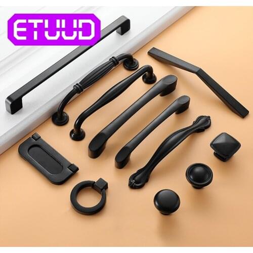 Modern Cabinet Handles Solid Aluminum Alloy Door Knobs And Handles Kitchen Cupboard Pulls Drawer Knobs Furniture Handle Hardware