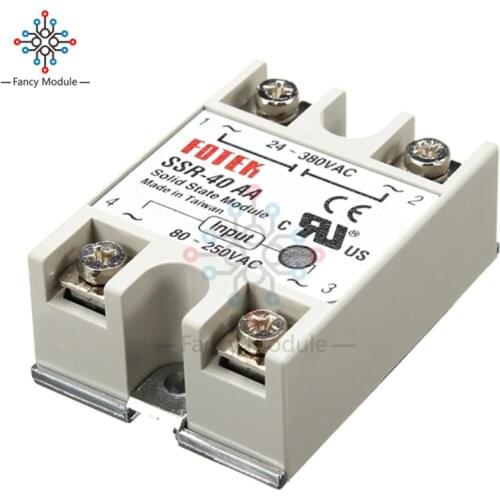SSR-40AA-H 40A Solid State Relay Module 80-280V AC / 90-480V