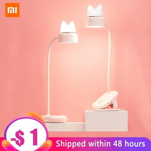 Xiaomi 3Life LED Desk Lamp USB Charging Folding Clip Light Three-Speed Adjustable Cat Reading Night Light For Smart Home