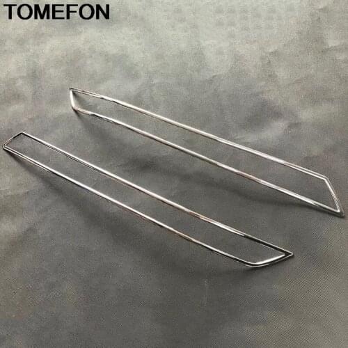 TOMEFON For Audi Q5 FY 2018 2019 Rear Tail Fog Light Lamp Frame Decoration Cover Trim Styling Exterior Accessory ABS Chrome