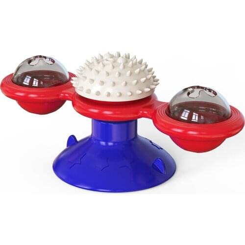 Pet supplies spin windmill kitten toys play cat spin ball mint