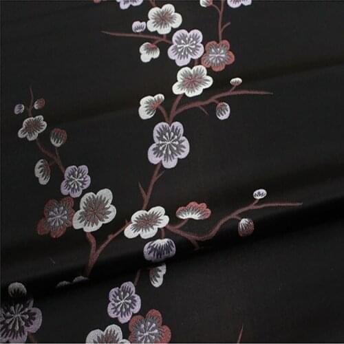 High quality Plum style Damask jacquard Cheongsam 3D jacquard brocade fabric for dress cushion cover curtain patchwork DIY