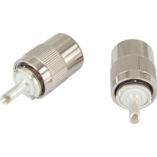 10 Pieces UHF male PL259 plug Connector solder RG8 RG213 LMR400 7D-FB Coaxial Coax Cable