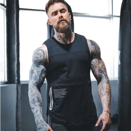 2021 Men Zipper Sleeveless Vest Summer Breathable quick-drying Male Tight Gym Clothes Bodybuilding Undershirt Fitness Tank Tops