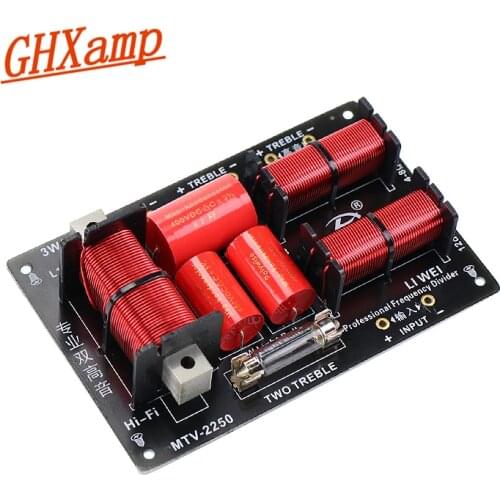 400W Crossover Audio Dual Treble + Woofer Speaker Divider 3 Way KTV Tweeter 4-8Ohm 2800HZ 1pcs
