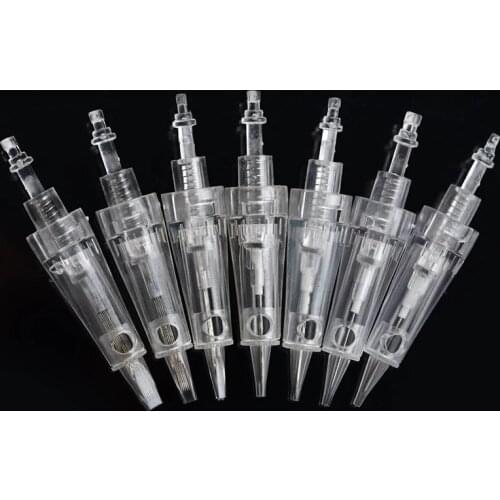 50pcs Tattoo Needles 1p Cartridge disposable Sterlized Permanent makeup Needles Eyebrow For Tattoo Machine pen Hight Quality