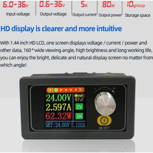 NEW DC DC Buck Boost Converter 5A Power Adjustable Regulated Power Module AHS