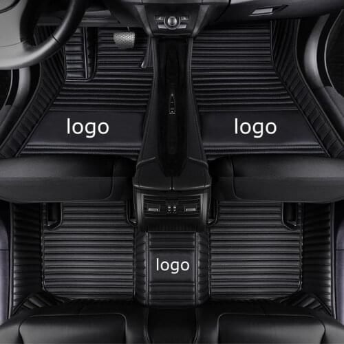 Car Floor Mats Fit for Ssangyong Rodius ActYon Kyron Rexton Chairman Tivolan Tivoli Korando Auto Carpet Car Accessories Black