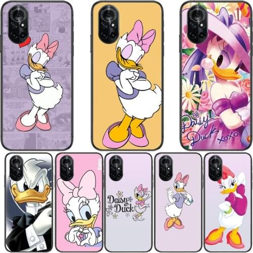 Daisy Duck Pink Clear Phone Case For Huawei Honor 20 10 9 8A 7 5T X Pro Lite 5G Black Etui Coque Hoesjes Comic Fash design