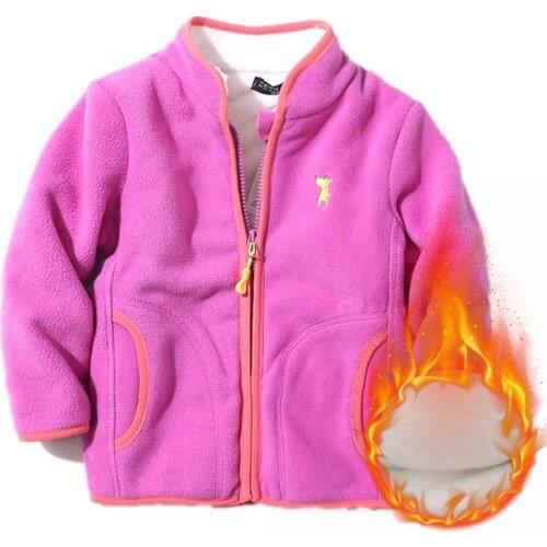 Children winter coat plus velvet double-deck kids fleece thick warm jacket outerwear soft for baby boys girls 100-140 sweatshirt