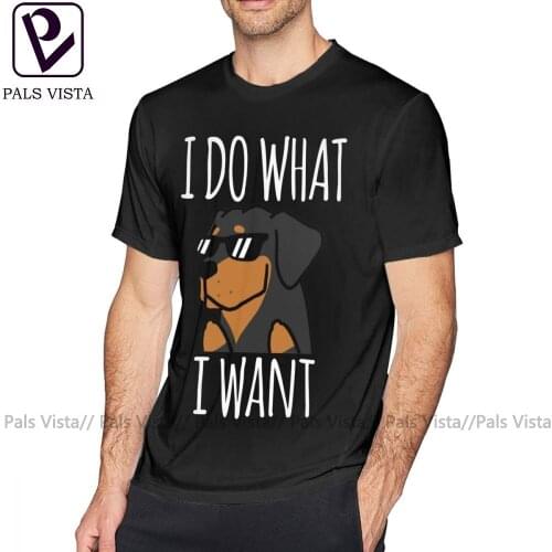 Rottweiler T Shirt Funny I Do What I Want Rottweiler T-Shirt Short Sleeves Awesome Tee Shirt Graphic Oversized Summer Tshirt