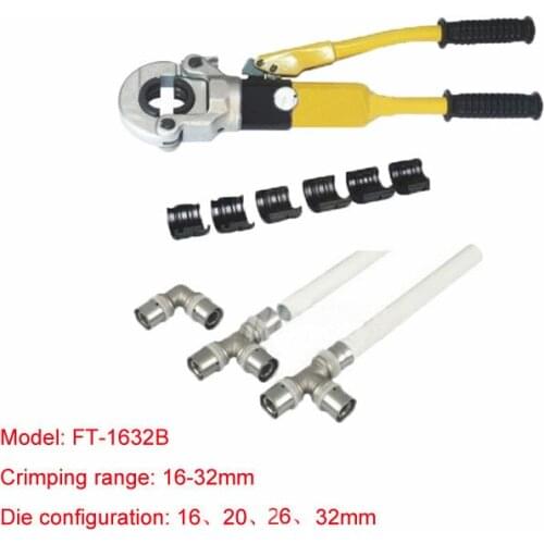1pc Hydraulic Fitting Tool FT-1632B for PEX pipe fittings PB pipe Copper AL connecting range 16-32mm