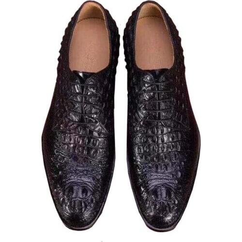 Hexiaofengdedian new men dress shoes male crocodile shoes men fromal shoes crocodile leather shoes