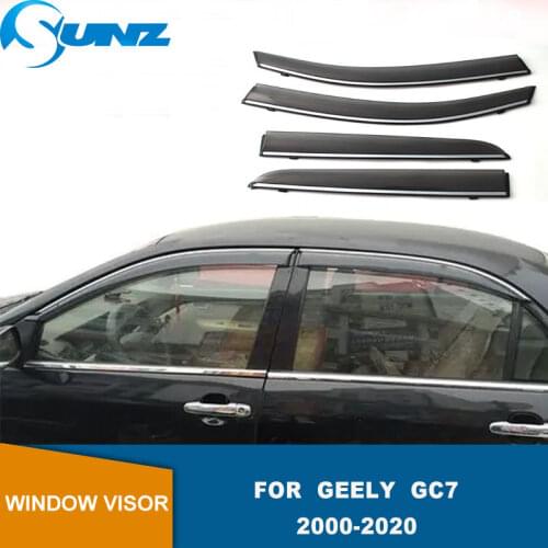 Side Window Visor For Geely GC7 2000-2020 Weather Shield Sun Rain Guards Sun Rain Smoke Vent Shade Tape-On Outside Visors SUNZ