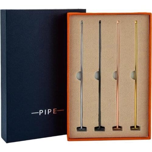 LUBINSKI High Quality Metal Multifunctional Chrome Plating Smoking Tool Tobacco Pipe Nozzle Cleaner Tamper Tool Novel W/Gift Box