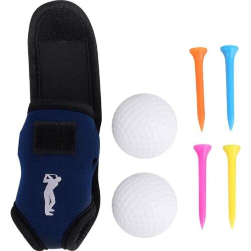 Small Golf Ball Bag Holder with Ball & Golf Tees Nails Set Small Waist Pouch Package Golf Accessories Training Aids