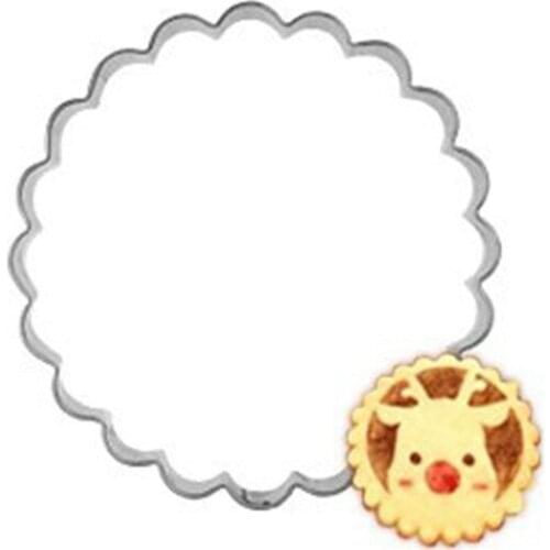 Metal Bakeware Round Petal Egg Stamp Baking Mold Biscuit Cookie Cutter Tools Gadget Stainless Steel