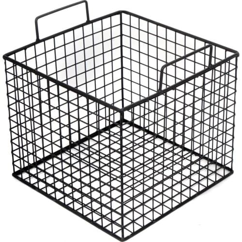 Metal Grid Wire Basket Decorative Storage Container Square Model WD-243K