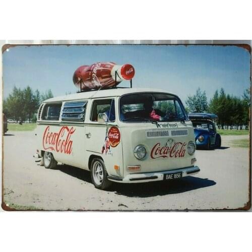 COKE Rustic Metal Tin Sign Cola Pub Bar Decoration Tin Sign Shabby Chic Home Decor Plaque Wall Art