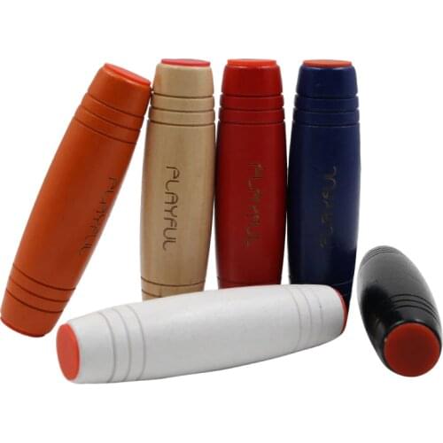 Fashion Fidget Toys mokuru Wood Fidget Stick Funny Flip Toys Desktop Table Games Anti Stress Rollover Stick L0081