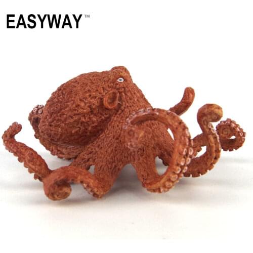 EASYWAY Animal Toys Set Plastic Octopus Toy Action Figure PVC Sea Life Decor Simulation Wildlife Model Ocean Party Decorations