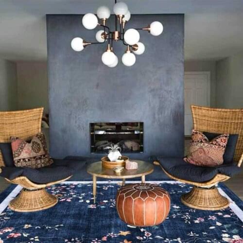 Fashion New Chinese Classical American Flower Floral Living Room Bedroom Bedside Carpet Mat Customization