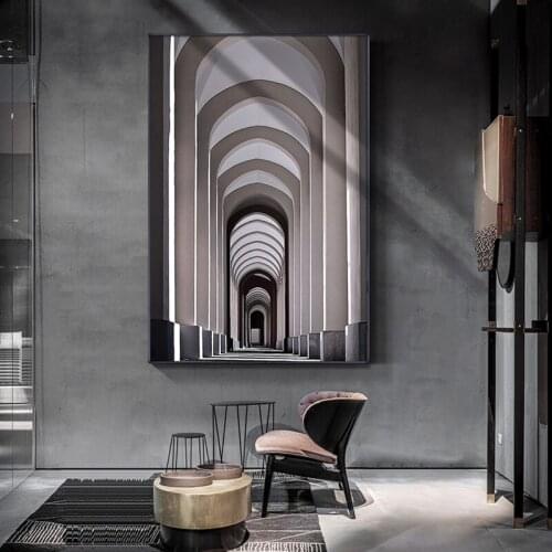 Industrial Style Poster Black Building Prints Canvas Painting Fashion Wall Art Pictures for Living Room Bedroom Aisle Home Decor