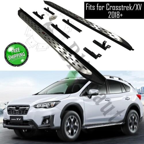 Fits for S ubaru Crosstrek XV 2018+ 2Pcs left right running board side steps nerf bar car pedal side stairs