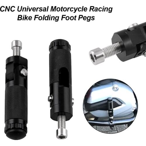 Universal Motorcycle Footpegs CNC Aluminum Motor Bike Folding Footrests Foot Pegs Premium Rear Foot Pedals For Motorcycles